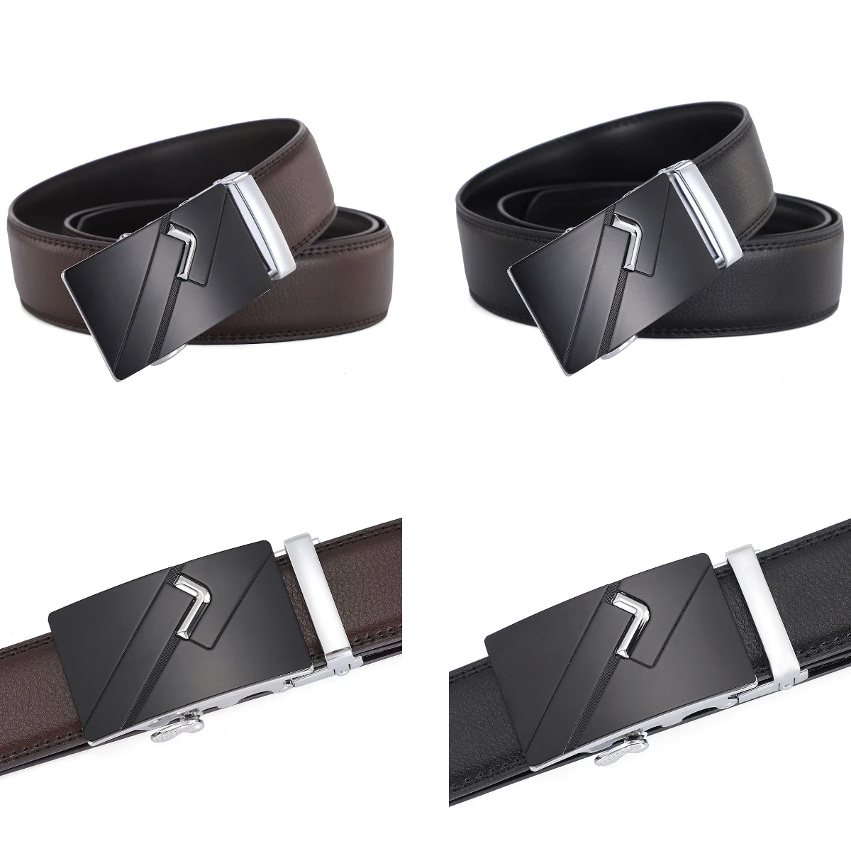 Factory Production Wholesale Cool Zinc Alloy 35mm Belt Automatic Buckle Cowhide Belt Cool Business Ratchet Buckle For Men