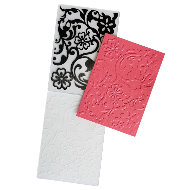 Hot Selling Plastic Folders Creative Flower Plastic Embossing Folder For Card Making