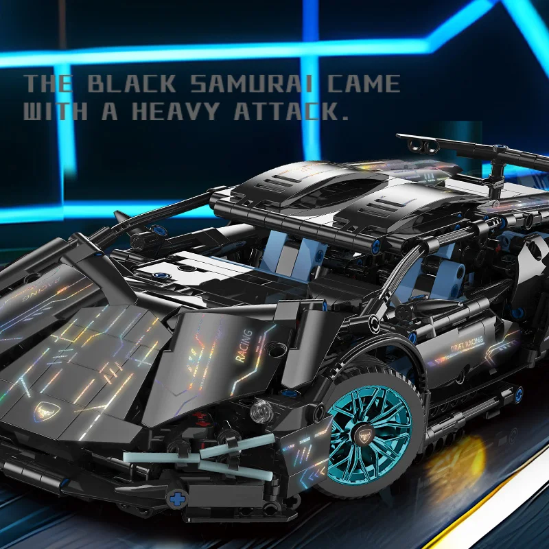 BLK-0124 Premium Auto Muscle Technology Car model Education Super Racing block set Boy Children gift 1280pcs