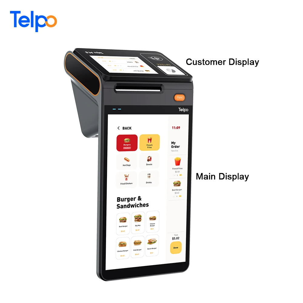 Новый puntos de venta все-в-одном кассовый аппарат pos с термопринтером
