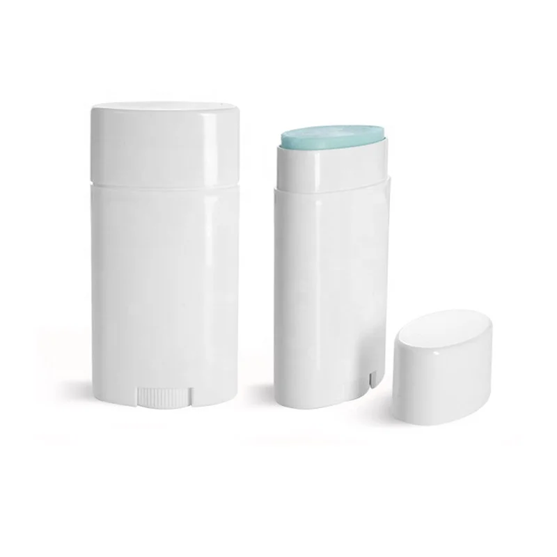 2.65 oz Silver Polypro Deodorant Tubes with Silver Dome Caps