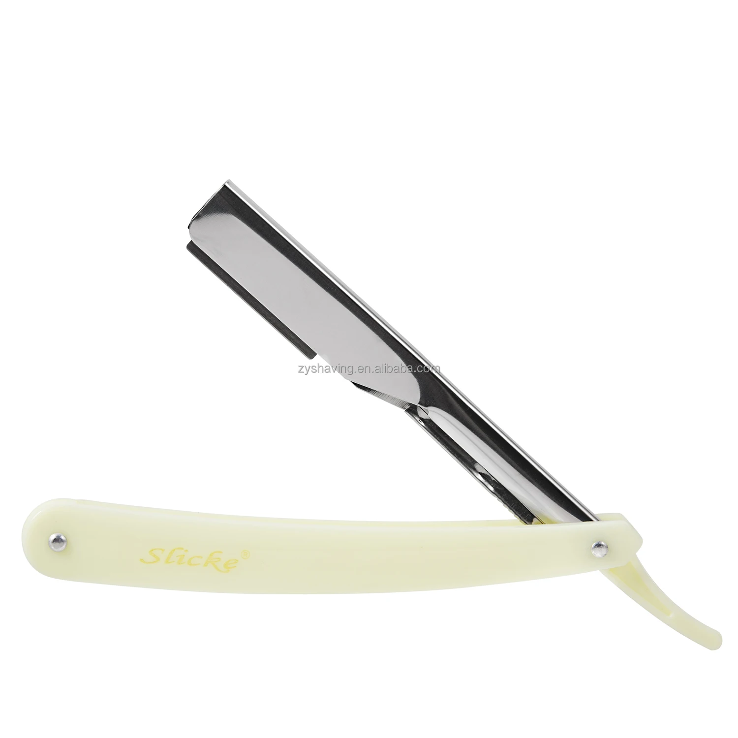 ZY Barber Straight Razor Plastic Handle Durable Barber Straight Edge Razor with Single Edge Razor for Men