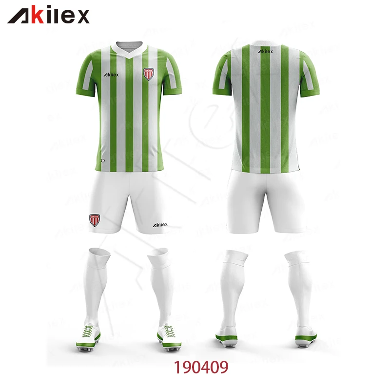 Новейший дизайн Джерси для футбола прочные быстросохнущие командные комплекты для спорта