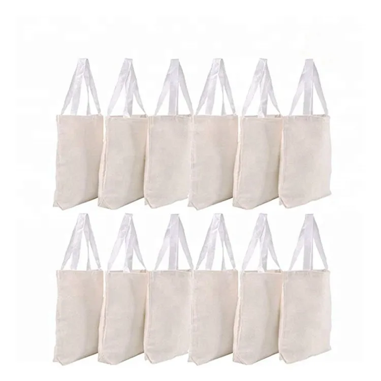  High Quality Wholesale Custom Cheap 6-14 Oz Reusable Whie Cotton Tote Bag Small Plain Drawstr Mesh Organic