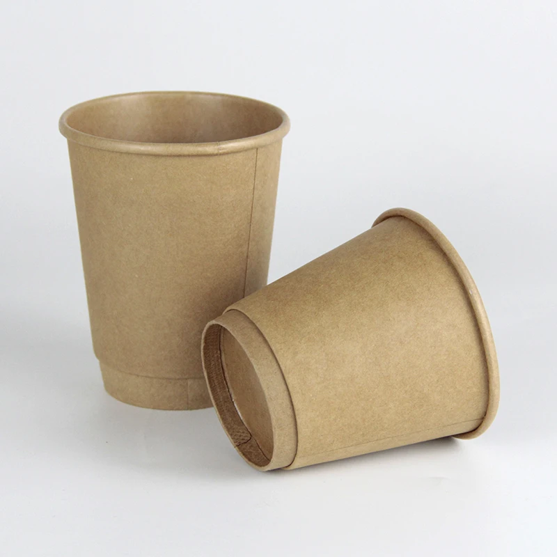 Biodegradable Eco Friendly Custom Logo Printing Disposable Double Wall Coffee Paper Cup For Tea Hot Drink with lids
