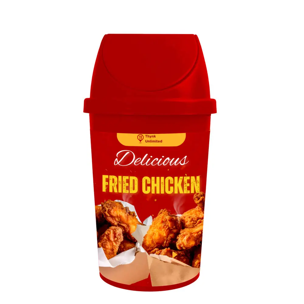 50L Plastic Ice Cream Trash Garbage Can With Round Rectangular Waste Bin Manufacturer 13 Gal Custom Trash Can