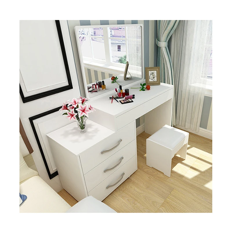 
Dressing table for bedrooms dresser with mirror and stool modern simple design 