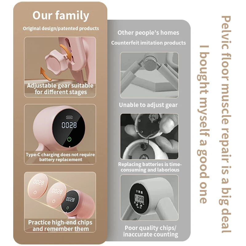 New Smart LED Thigh & Hip Trainer Muscle Fitness Kegel Exerciser for Pelvic Floor Arm & Leg Tightening Made of Durable Plastic