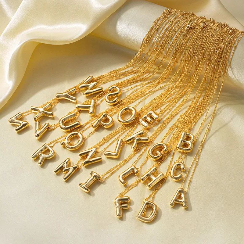 18k позолоченные подвески из нержавеющей стали от A до Z цепочки модные ювелирные изделия женские ожерелья