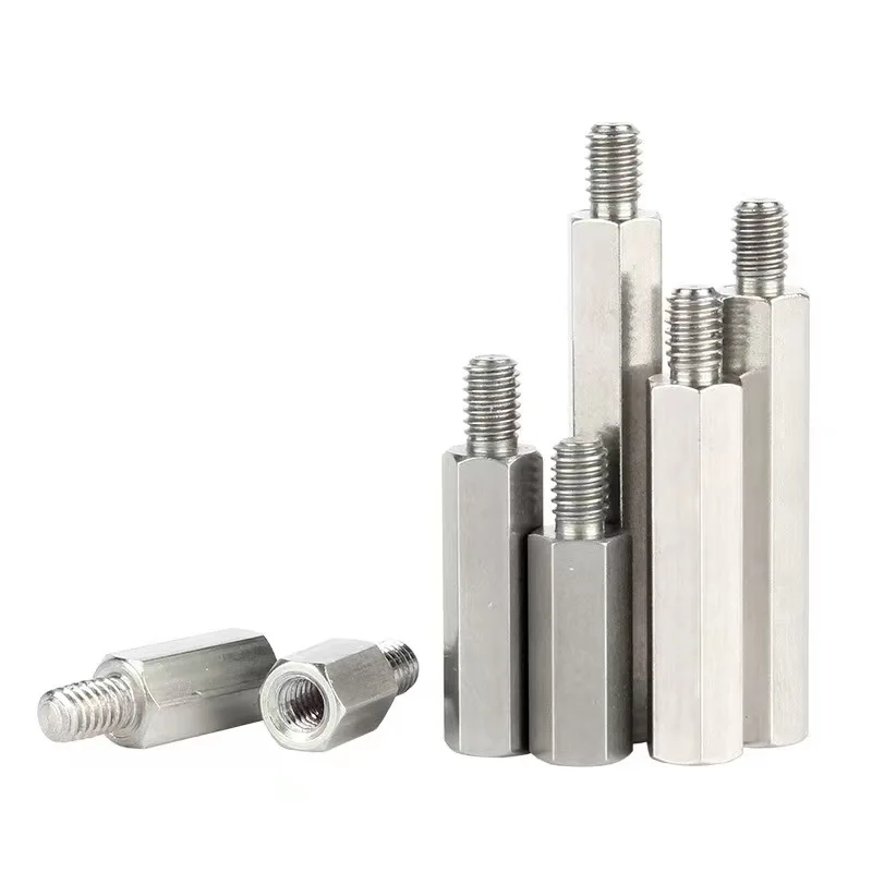 Double-pass Hexagonal Column Stainless Steel Purecopper Brass Zinc Plated Male Female Thread Spacer Pcb Cylinder Hex Standoffs