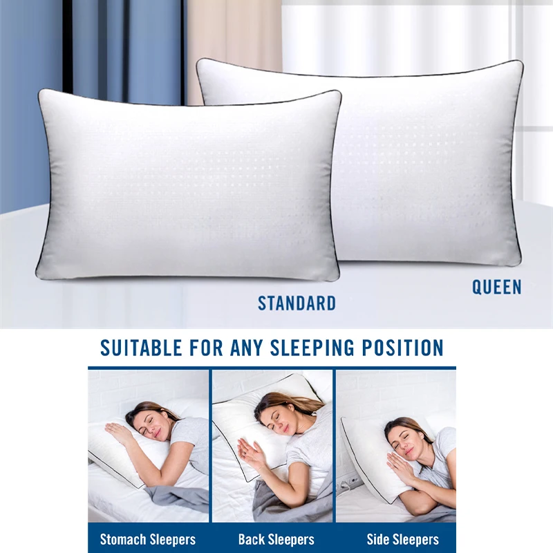 Factory Wholesale Customised Bed Pillows for Sleeping  Luxury Hotel Pillows,Comfortable and Supportive