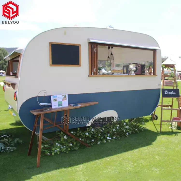 New Design Street Food Truck Juice Vending Cart Mobile Salon Trailer Ice Cream Truck Coffee Carts Mobile Bar Trailer