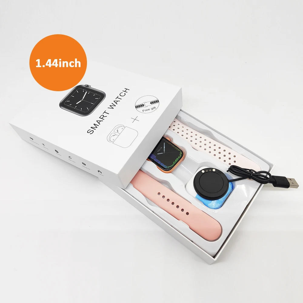 T55 Pro Max Smartwatch Box Set 2 In 1 Smartwatch Earphone Set Touch Screen Sport Watch Series 7 T55 Pro Max Smart Watch 1.44inch