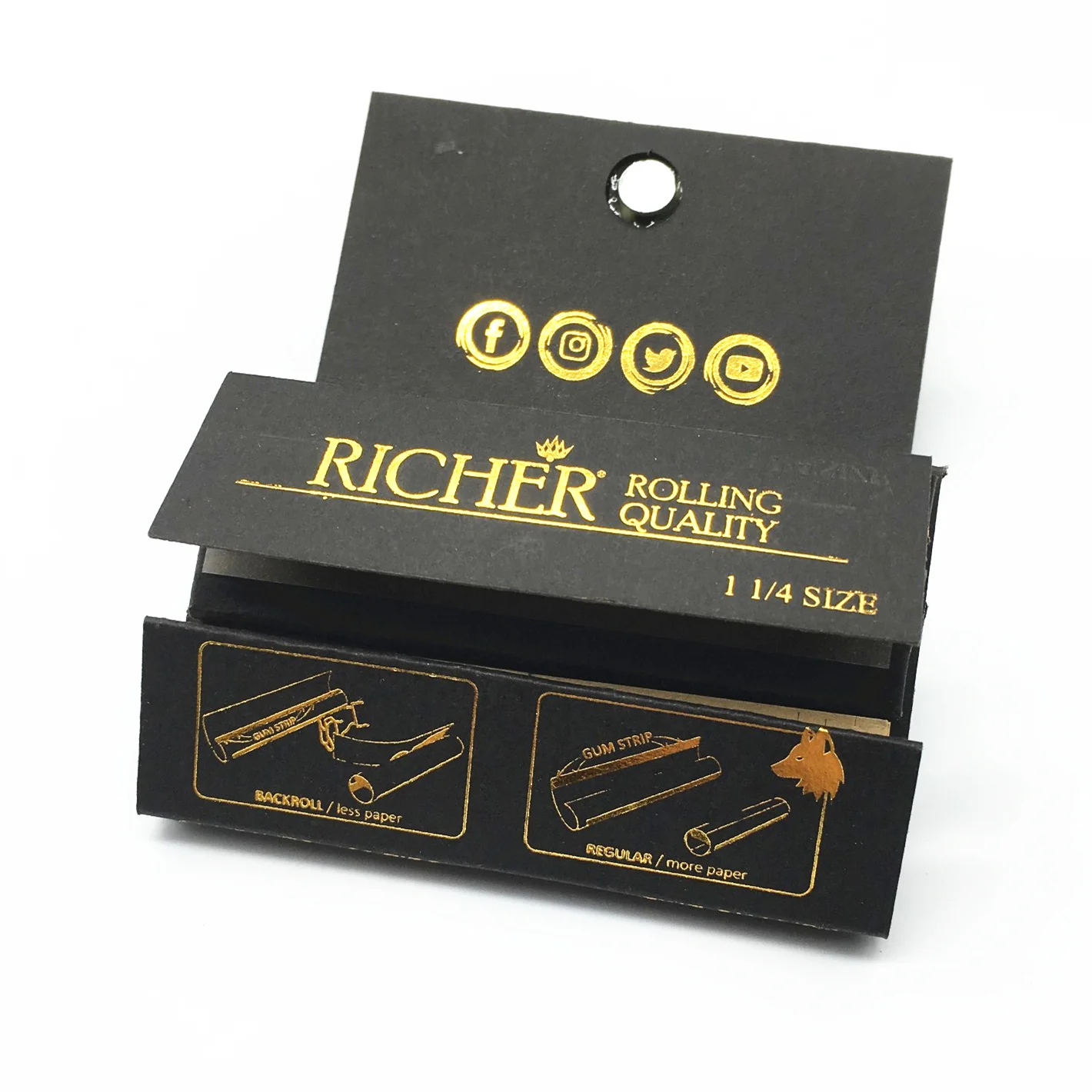 
Custom Logo Pure Hemp Cigarette Rolling Paper with Filter tips with Tray with Grinder 