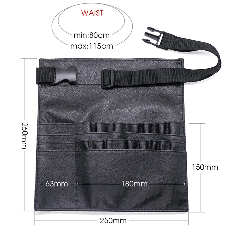 Makeup Brush Bag Professional Cosmetic Holder 20 Pockets Organizer Apron with Artist Brush Belt Waist Fanny Pack