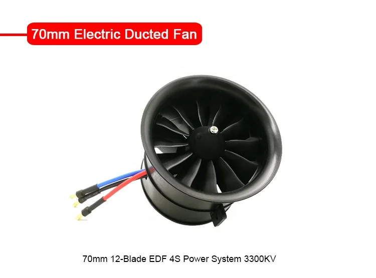 70MM 4S 3400KV EDF Ducted Fan 12 Blades RC Airplane Model Accessories for RC airplane