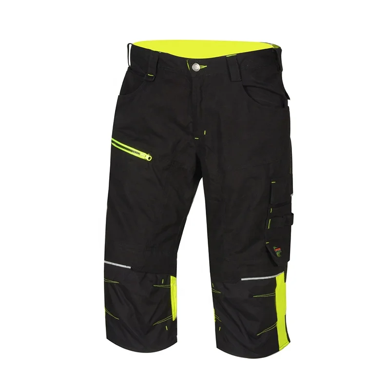 Customized Mens European Style Cargo Work Seven Point Pants Overalls Workwear Pants