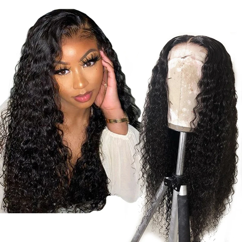 Wholesale Cuticle Aligned Remy India Human Hair Wigs 150 Density Factory Price 13x4Front Lace Frontal Water Wave Wig Virgin Hair