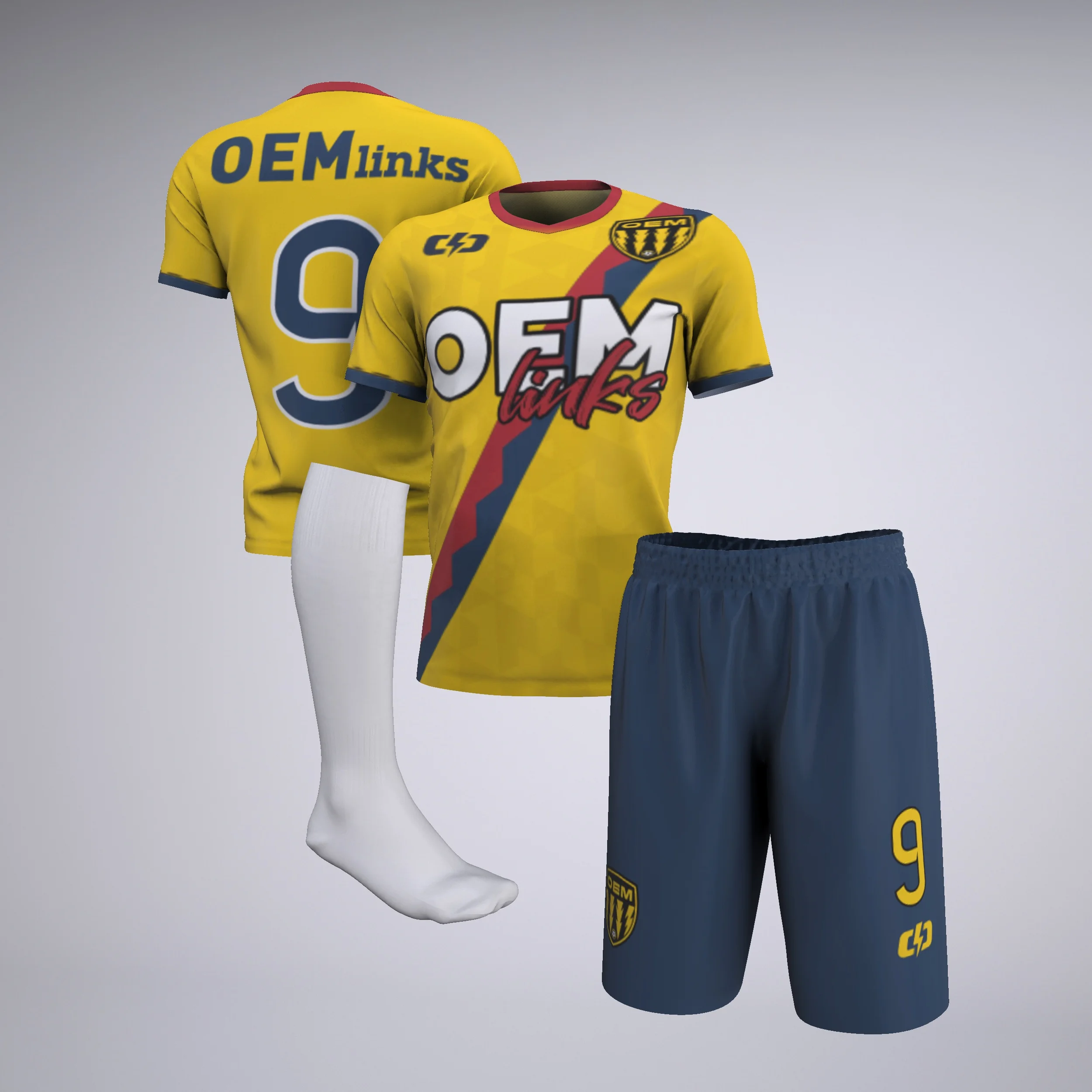 Custom high quality football team t-shirts Soccer wear football uniform set football uniform kit soccer uniforms soccer jersey