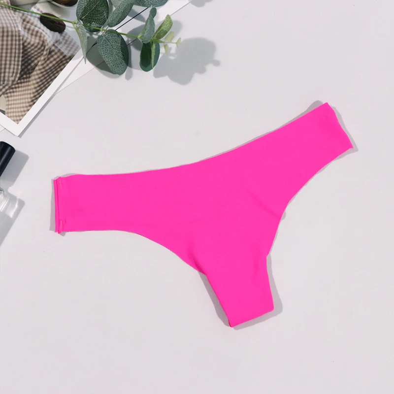 Hot Ick Silk Sexy Women Low-Rise Ladies T-back Comfortable Panties Girls Seamless Thong for Female