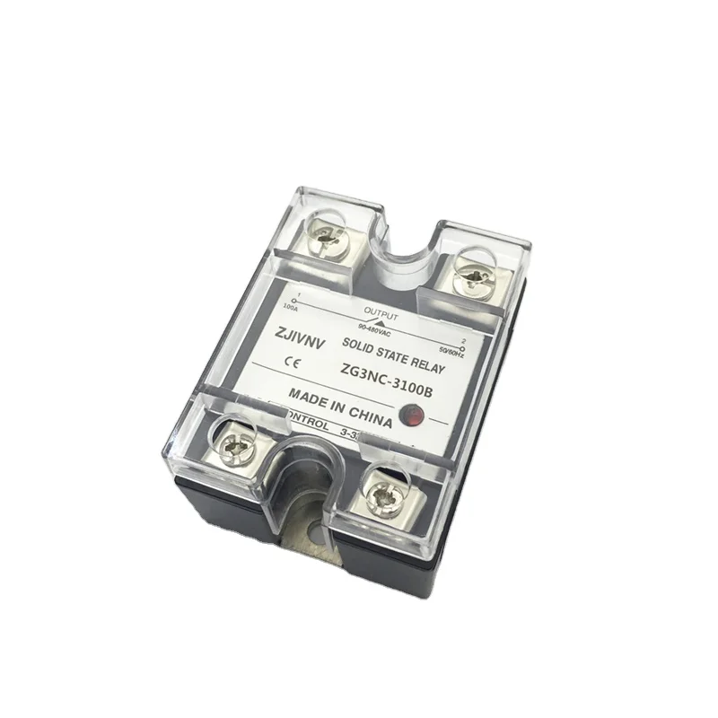 Single Phase DC-AC Solid State Relay SSR-100DA Black Shell ssr 100A basic type with Plastic Cover ZG3NC-3100B