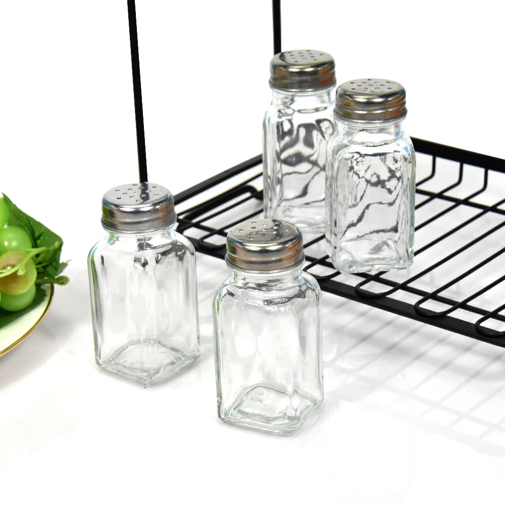 kitchen salt pepper storage glass spice bottle jar