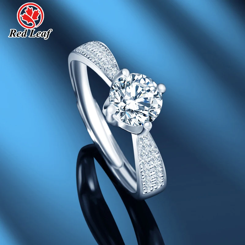  Redleaf jewelry 925 silver engagement ring moissanite 1carat stone Jewelry