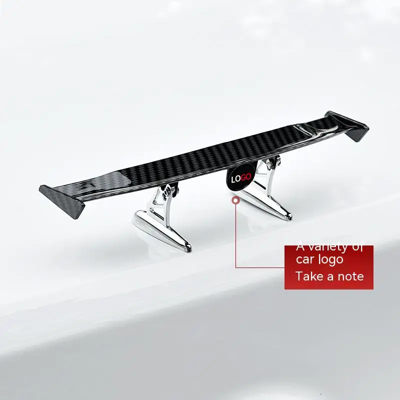 Car Universal spoiler Tail Wing Carbon Fiber Look Modified Tail Wings Model Auto Styling Decoration Car Accessories