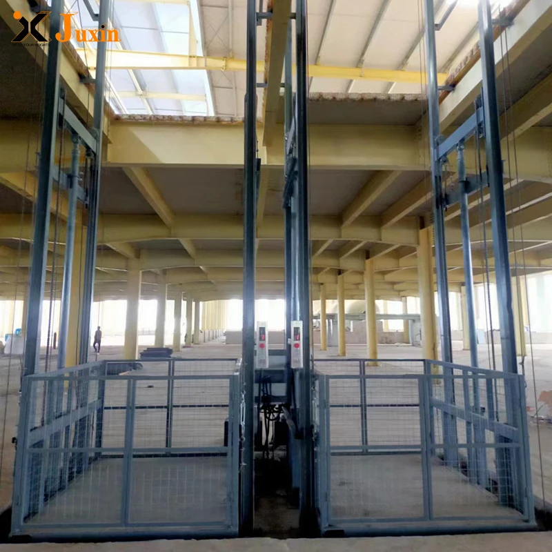Chain type guide rail of warehouse loading and unloading elevator can be installed indoors and outdoors