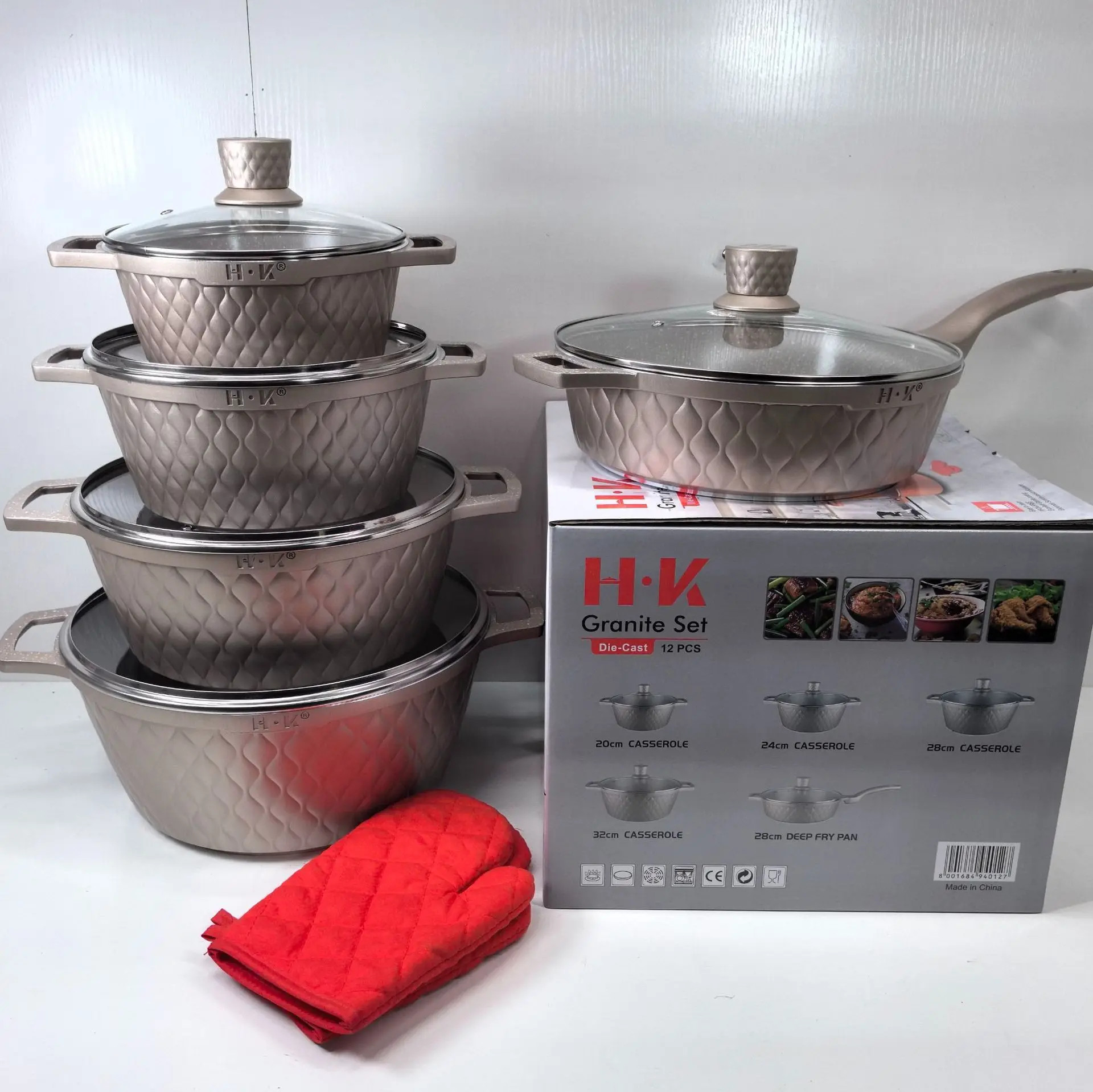 New Arrival 12pcs Cooking Pot Pan Set Ready to Ship Kitchen Helper