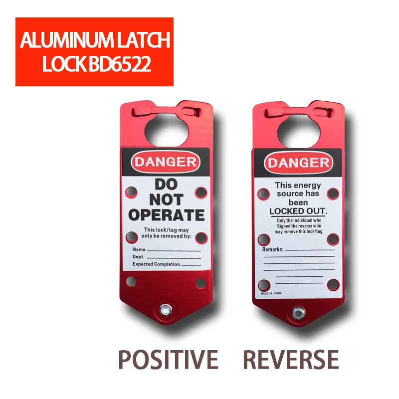 8 holes durable Economic Padlocks Lock Writable Safety Aluminum Hasp Lockout