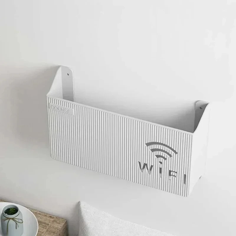 Настенный беспроводной Wi-Fi Маршрутизатор Полка ABS пластиковый ящик для хранения маршрутизатор стойка кабель Кронштейн органайзер гостиной