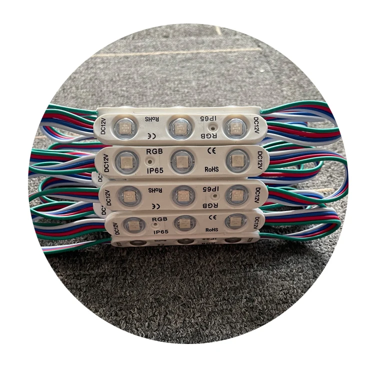 7515 outdoor 12v 3led modul led with lens for Advertising Channel Letter 1w 5050 injection rgb led module