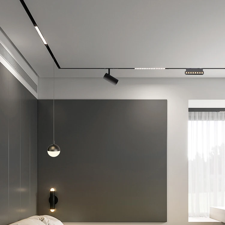 Manufacturer 110 Angle Aluminum Magnetic Rail Lighting System Smd 3W Led Linear Track Light