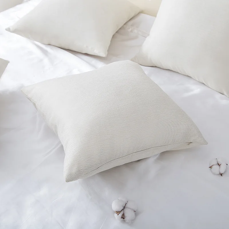 Sublimation Blank Cushion Cover Linen Cotton Canvas Polyester Satin Velvet Decorative Throw Pillow Case Custom Cushion Cover