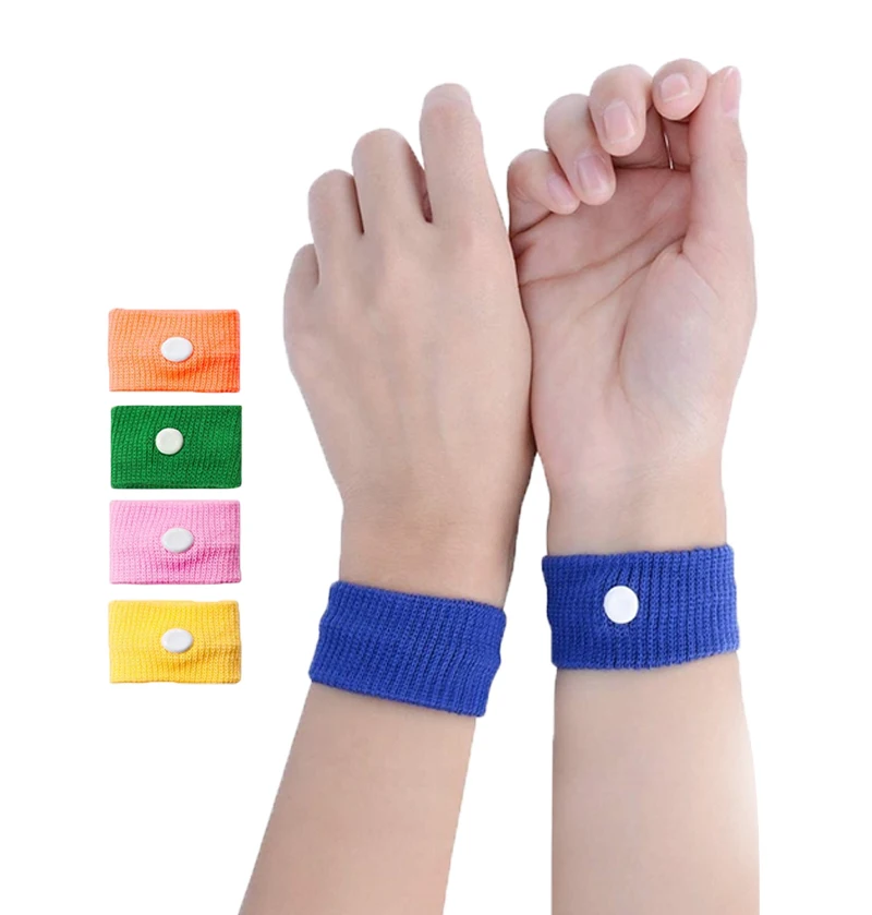 Cheap kids travel acupressure seasick anti-nausea wristband nausea relief carsick motion sickness bands