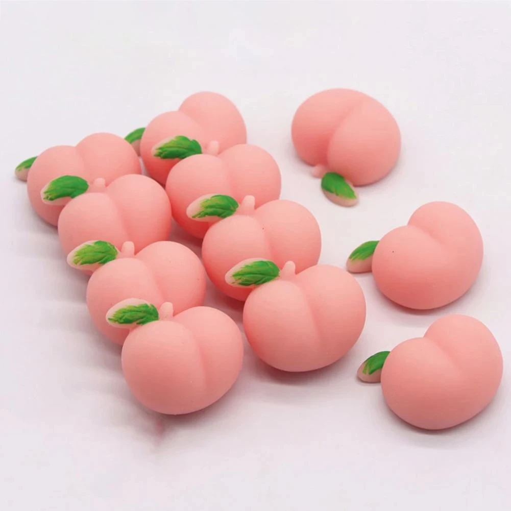 New Relax Fidget Toys Mini Peach Squishy Squeeze Soft Stress And Anxiety Relief Toy Mochi Cute Funny Figet Toys Pink Funny Gift
