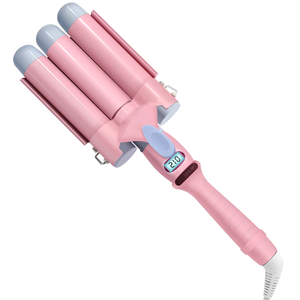 2021 new Ceramic coating Curling Iron LCD Display Curling Wand Dual Voltage Roller Hair Curler