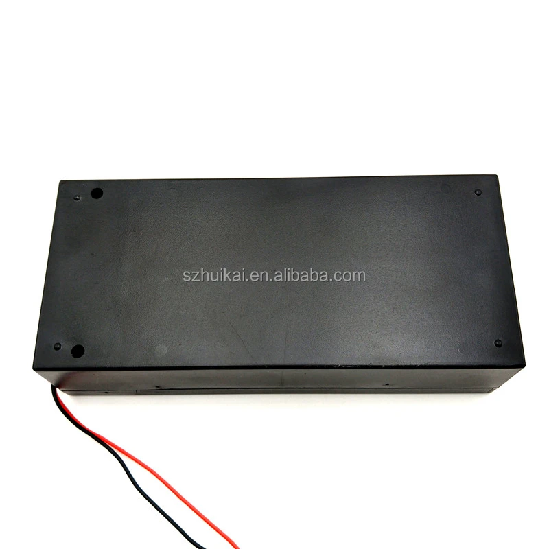 4X D Size Battery Holder Contain Two Wires with Cover and Switch