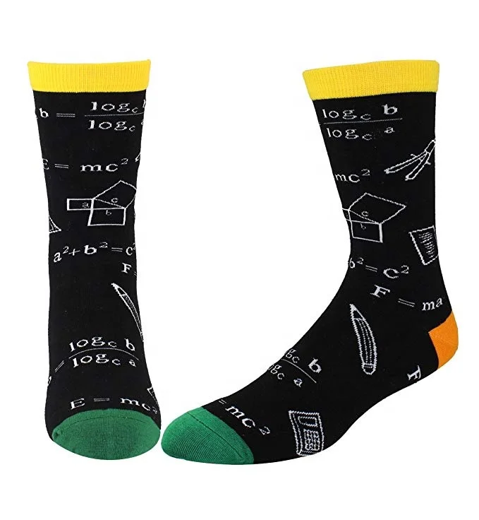 Novelty Funny Space Crew Crazy Fun Math Astronaut Rocket Galaxy socks