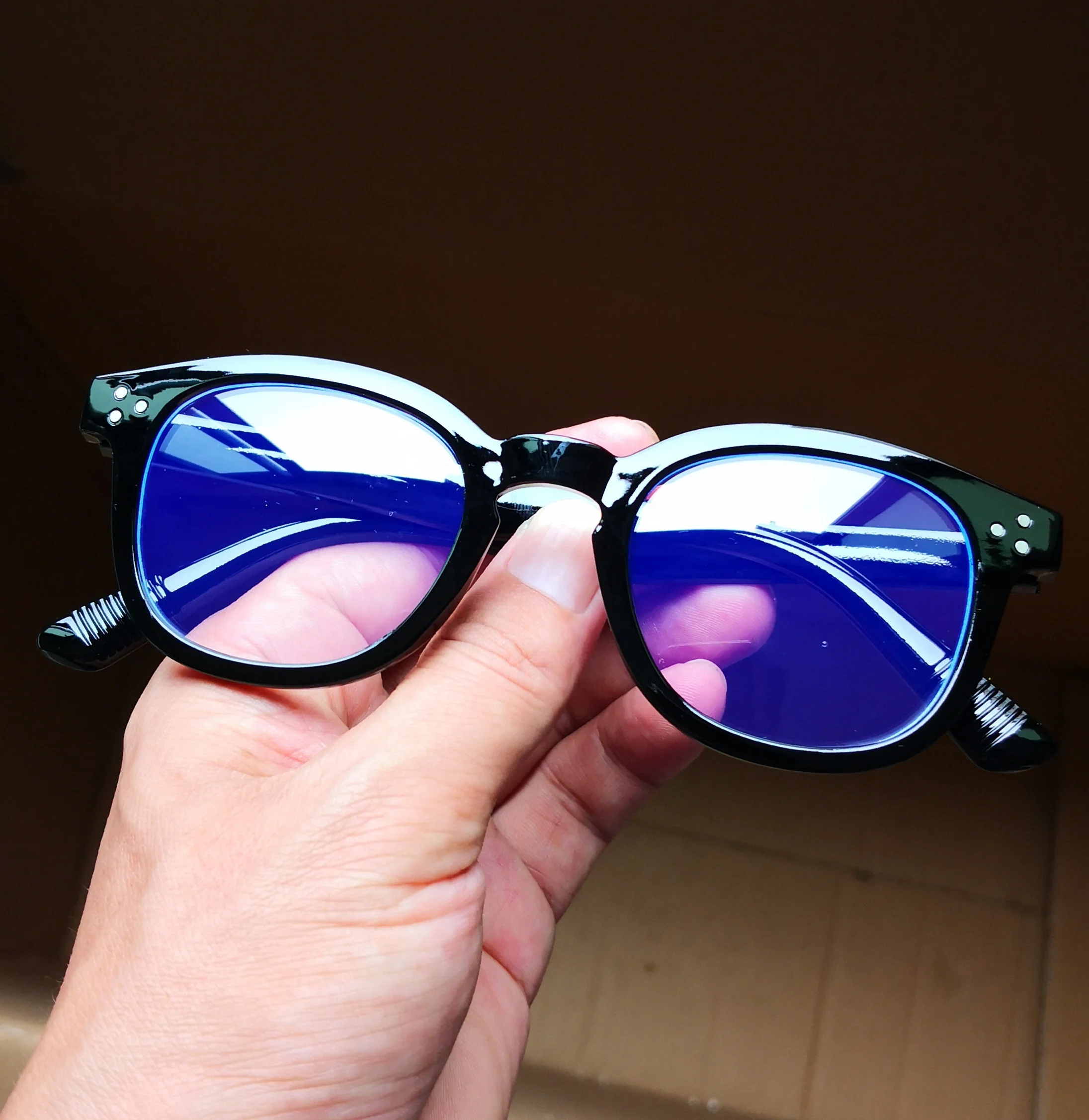 Exquisite fashion UV400 sunglasses CE Elastic painting Anti radiation myopia METAL HINGE HD big frame anti blue light glasses