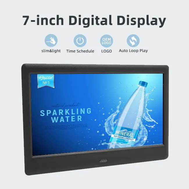 7 Inch Professional Lcd Video Digital Signage Display Screens Monitor For Advertising