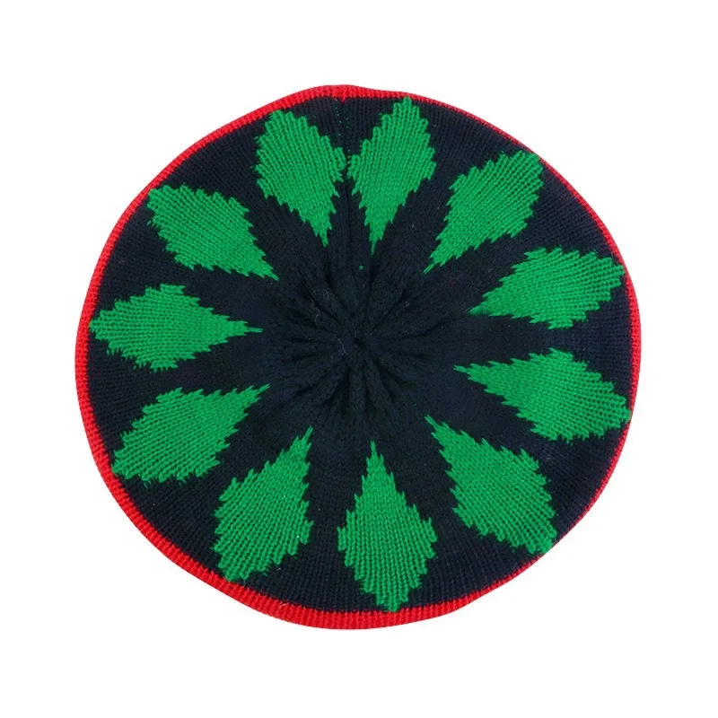 Популярная ямайская Радужная шляпа регги берет в европейском и американском стиле унисекс осенью и зимой