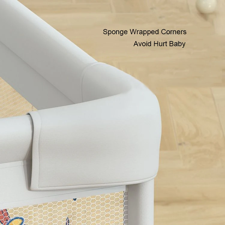 Large Size Mesh Fabric Baby Playpens Toddler Playyard For Home 180*200cm Green Square Safety Game Fence For Children