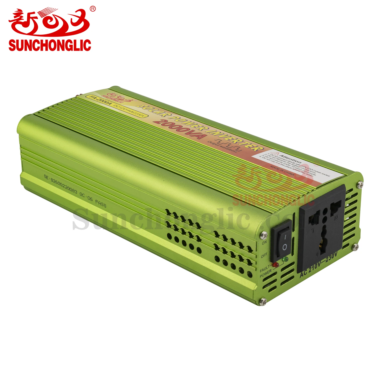 Sunchonglic off grid 12vdc to 220vac 2000w modified sine wave 2kw home power inverter