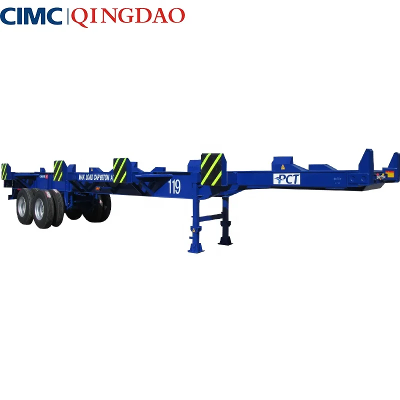 
Original CIMC factory 45ft skeletal container port yard terminal trailer 