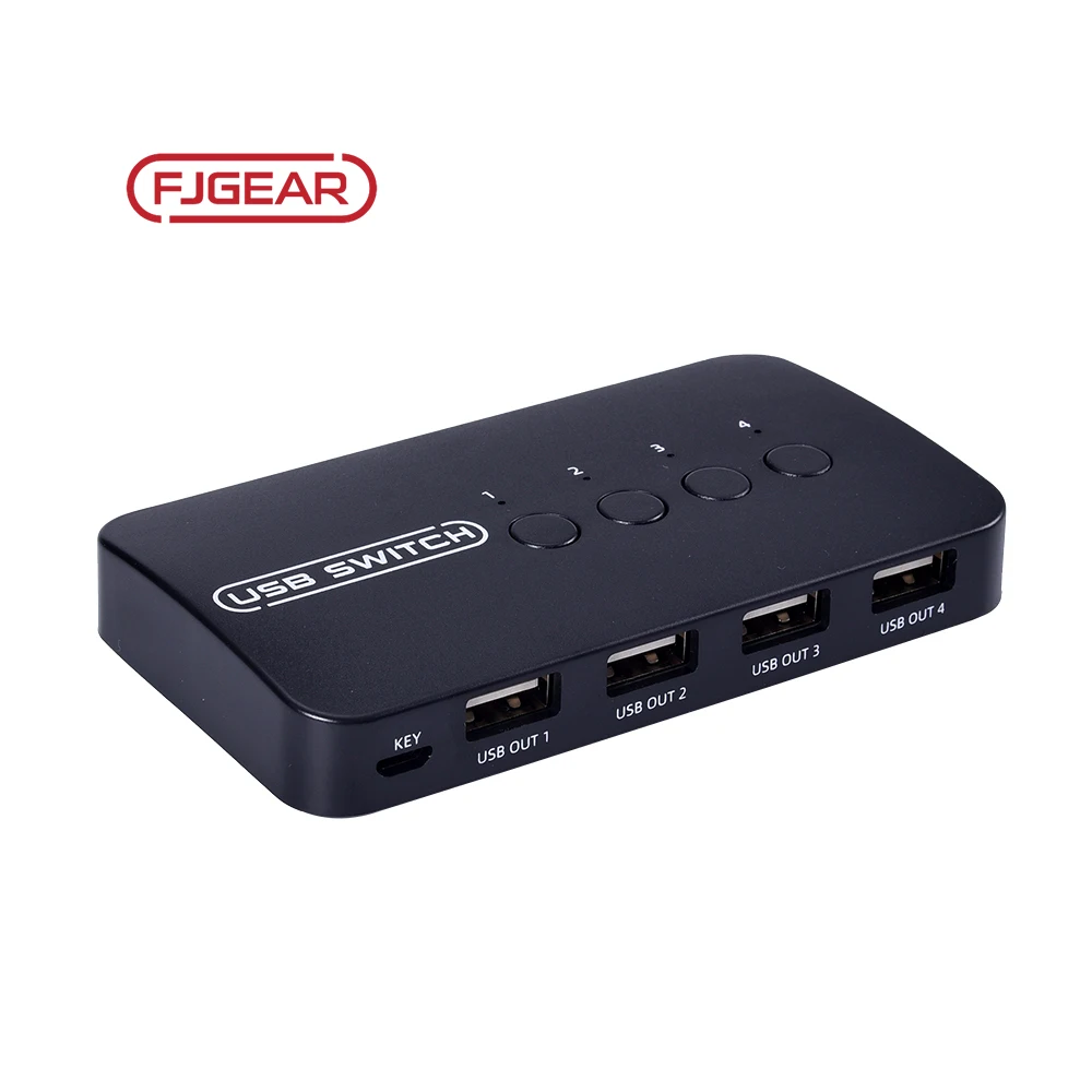 U404 Fjgear New Arrival 480Mbps Selector 4 Port Usb Switch Usb Sharing Switch Usb 2.0 Switcher Selector