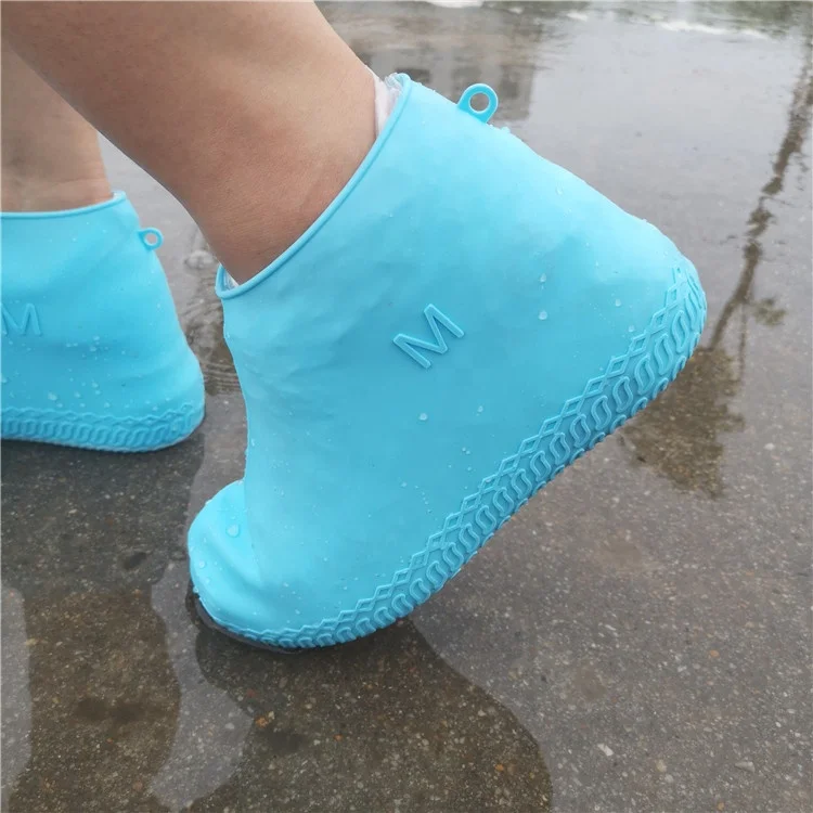 Foldable Hot Sell silicone shoe cover Short Silicone Ankle Bootie Customized pvc rain boots red