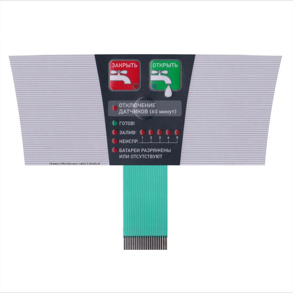 Customized graphic overlay control led membrane switch