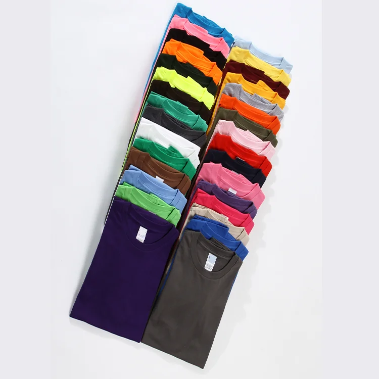 Hot selling design high quality 180gsm Loose bulk round neck 100% cotton t shirts for men